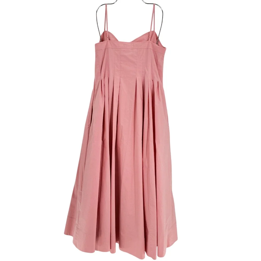 Simkhai Pleated Pink Kittiya Dress Size 12 - Picture 3 of 4